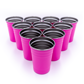 Beerpong Cups Stainless Steel PINK